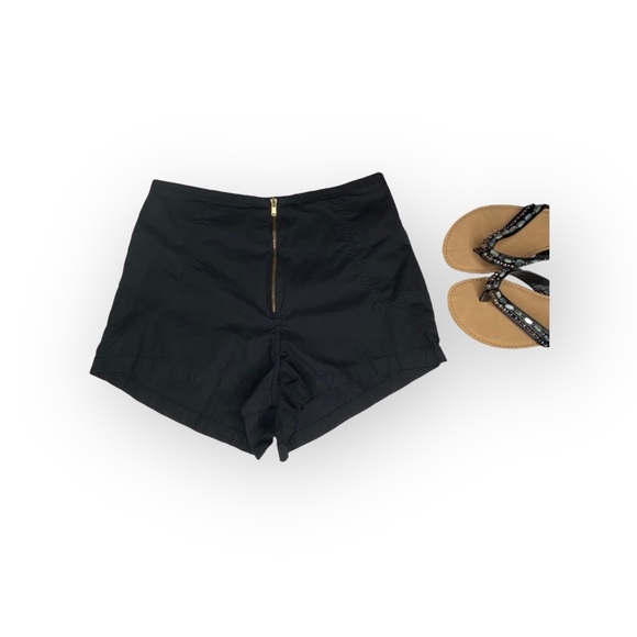 One Teaspoon ✌︎︎ High Waist Exposed Zip Front Lightweight Shorts ✌︎︎ Black XXS - Picture 3 of 16